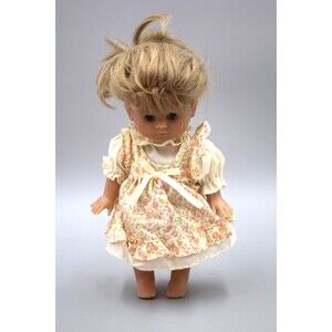 Vintage Corolle Girl Doll 593-2-M-8 Baby Toddler SLEEPY EYES Dress Beautiful 10"